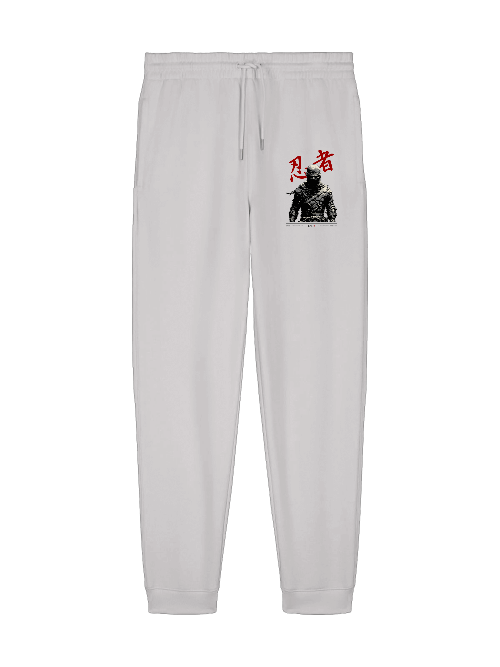ENSO NINJA Jogginghose – 100 % Bio-Baumwolle, 350 GSM, clean Unisex-Fit mit dezentem Ninja-Print