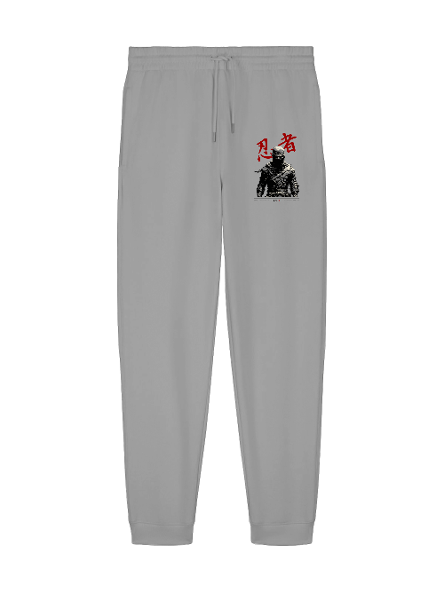ENSO NINJA Jogginghose – 100 % Bio-Baumwolle, 350 GSM, clean Unisex-Fit mit dezentem Ninja-Print